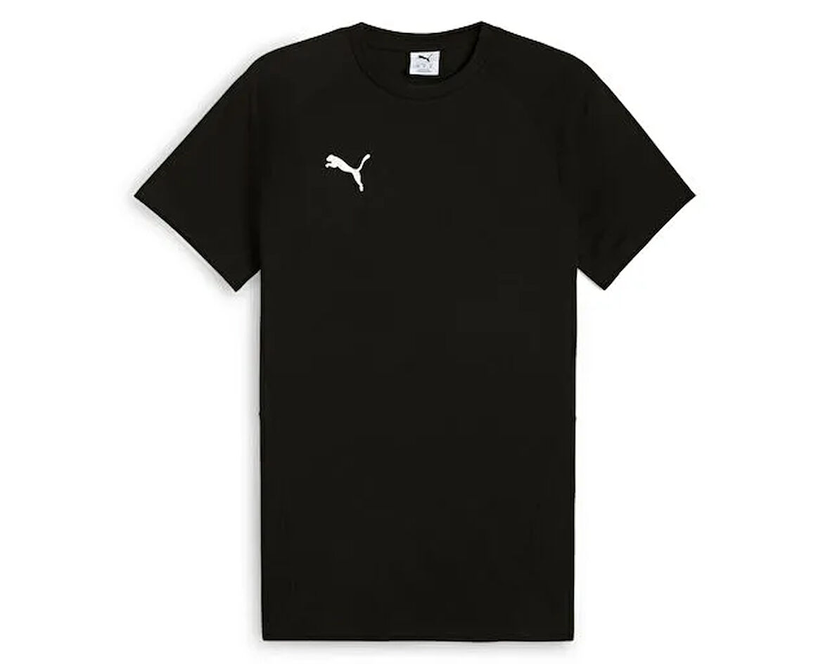 Puma Teamevostripe Tee Erkek Futbol Antrenman Tişörtü 65995303 Siyah