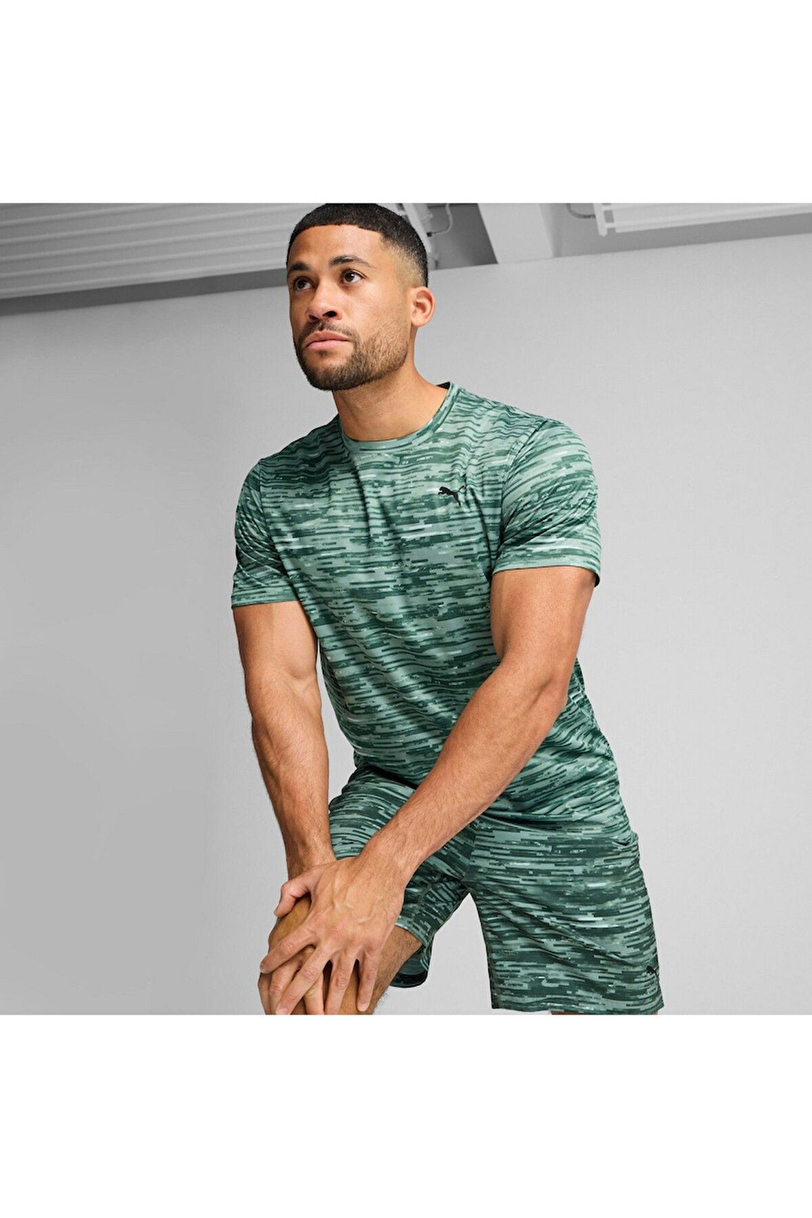 Puma  Tad Essentials Aop Tee Erkek Yeşil Spor Tişört 52671830