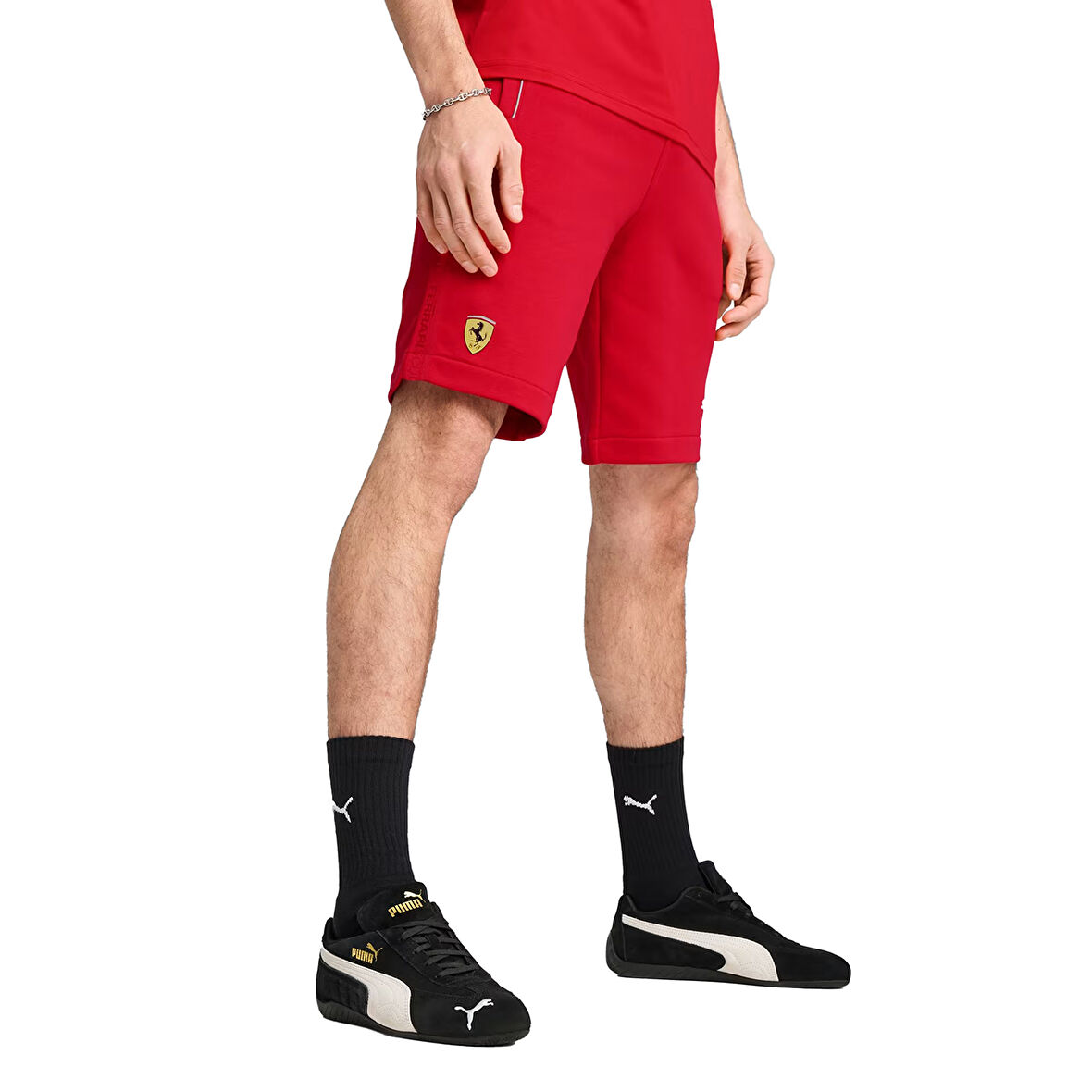 Ferrari Race Erkek Kırmızı Günlük Stil Şort 63018402