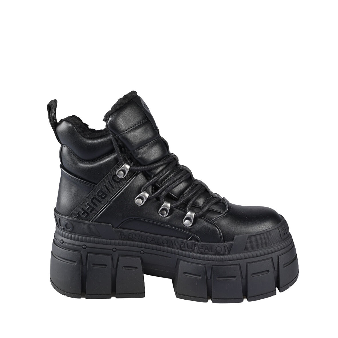 Kadın Oxford ( Klasik) 1622608 Buffalo GOSPHER HIKE MID PAD - VEGAN Nappa- Black