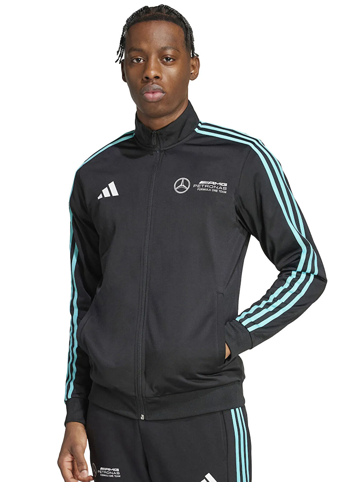adidas JV5355 MER DNA TT M Siyah Normal Düz Erkek Zip Ceket