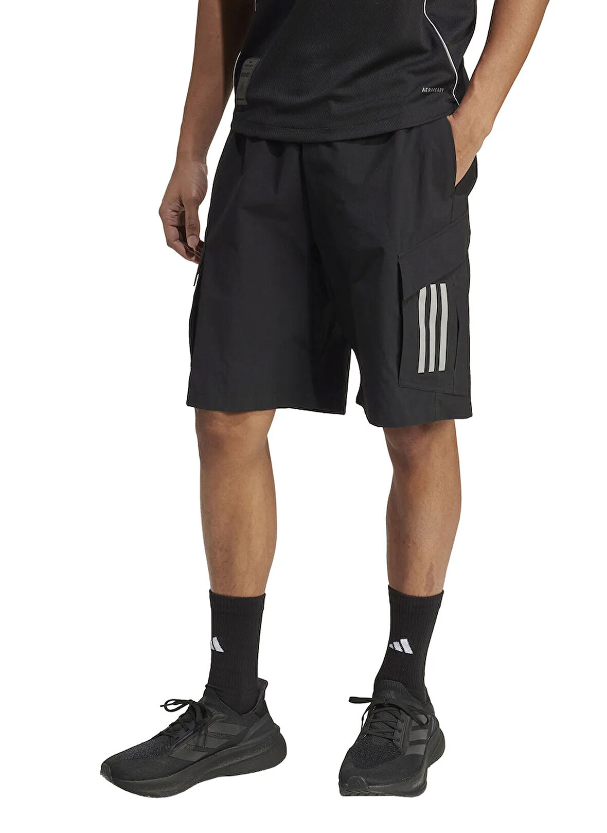 adidas JX8279 MER MC SHO M Siyah Lastikli Bel Loose Fit Düz Erkek Şort