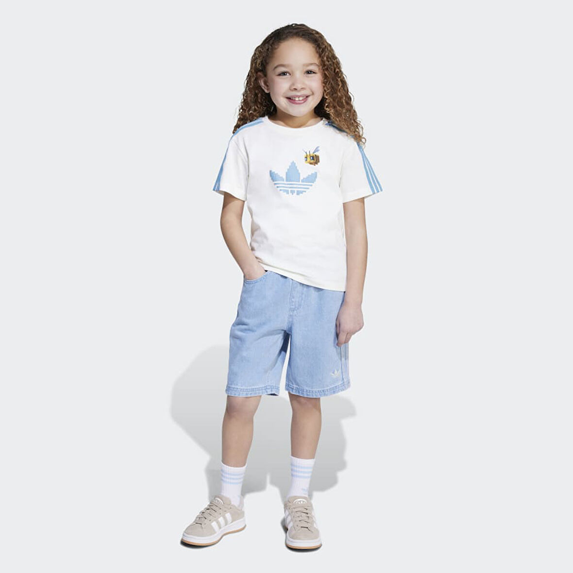 adidas JZ9942 TEE D SHORT SET Çocuk Eşofman Takımı