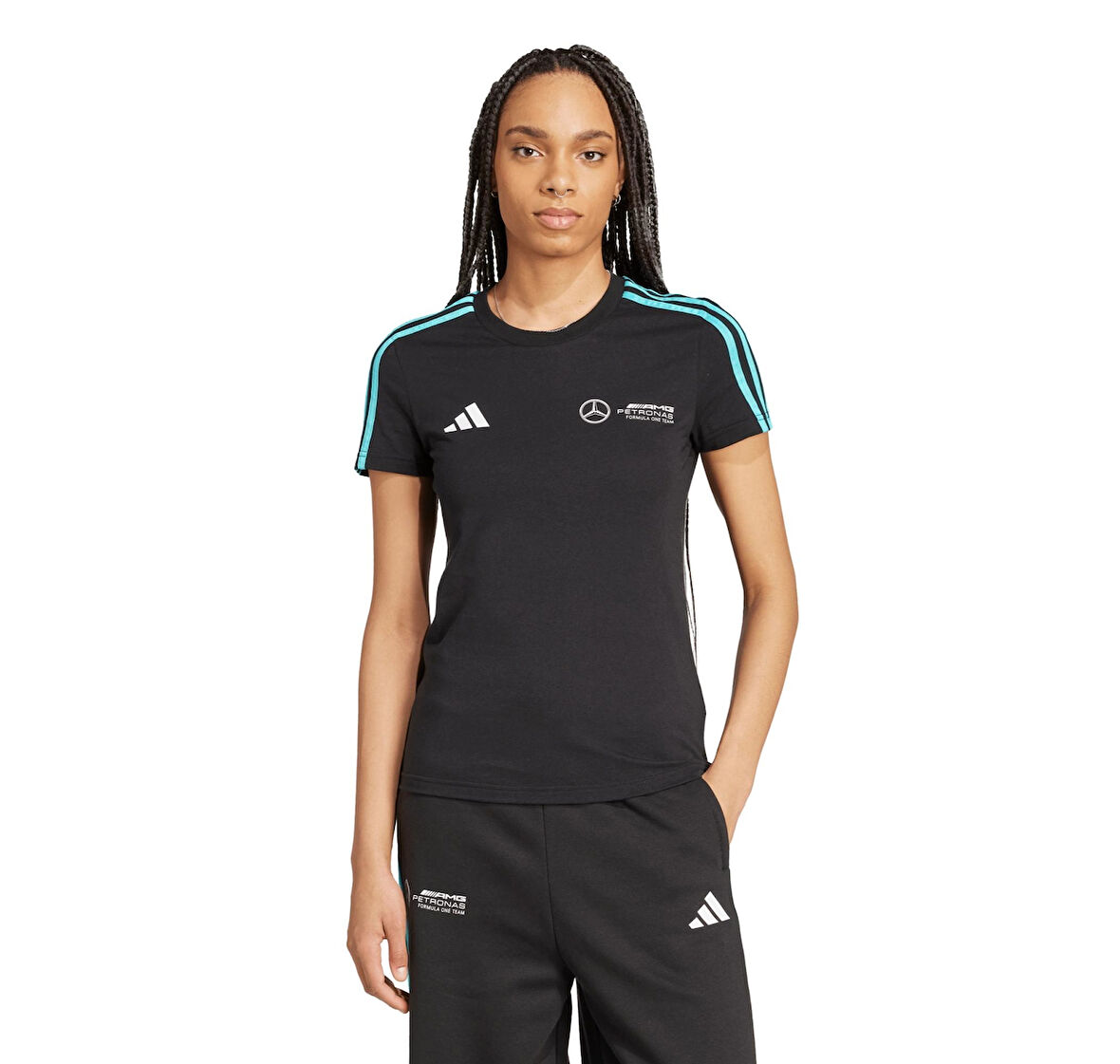 JV5424-K adidas Mercedes - Amg Dna Tee W Kadın T-Shirt Siyah