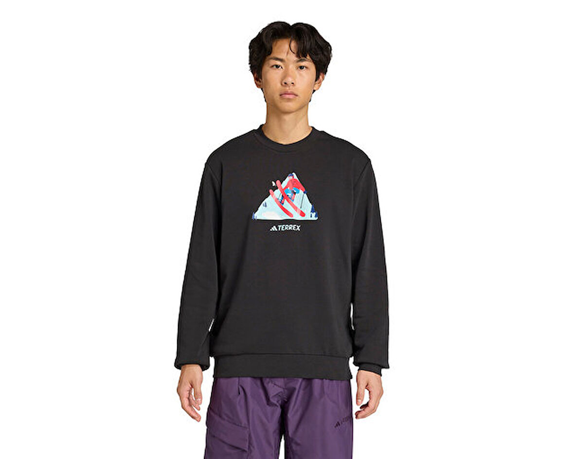 adidas Snow Crew Unisex Outdoor Sweatshirts KE2320 Siyah