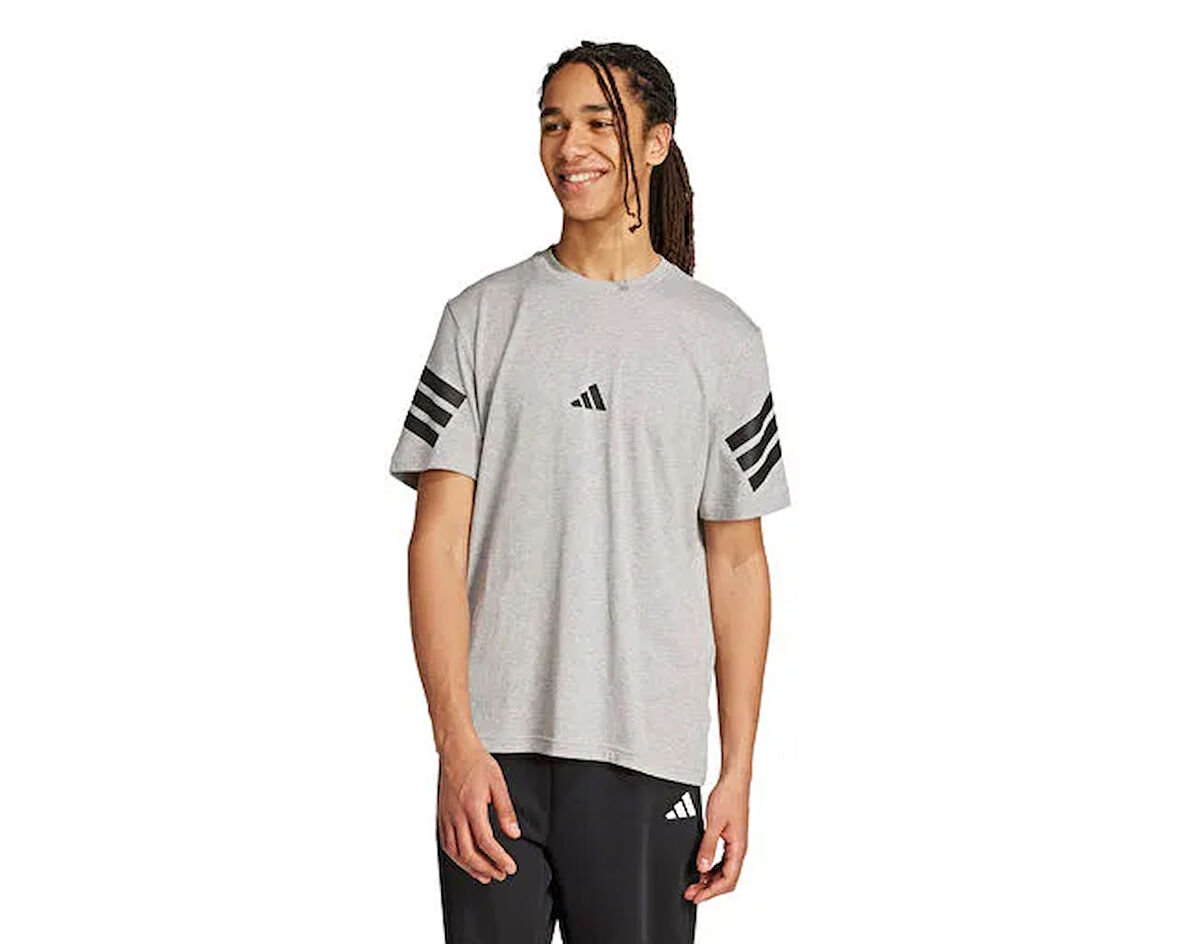 adidas M Fı 3S Reg T Erkek Günlük Tişört JW4785 Gri