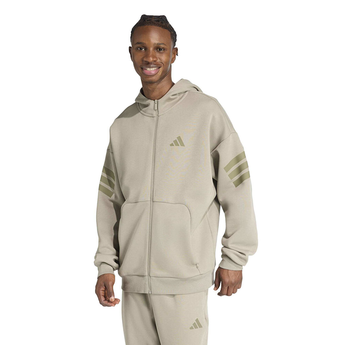 Adidas Erkek Günlük Kapşonlu Eşofman Üstü M Fı 3S Fz Jw7112