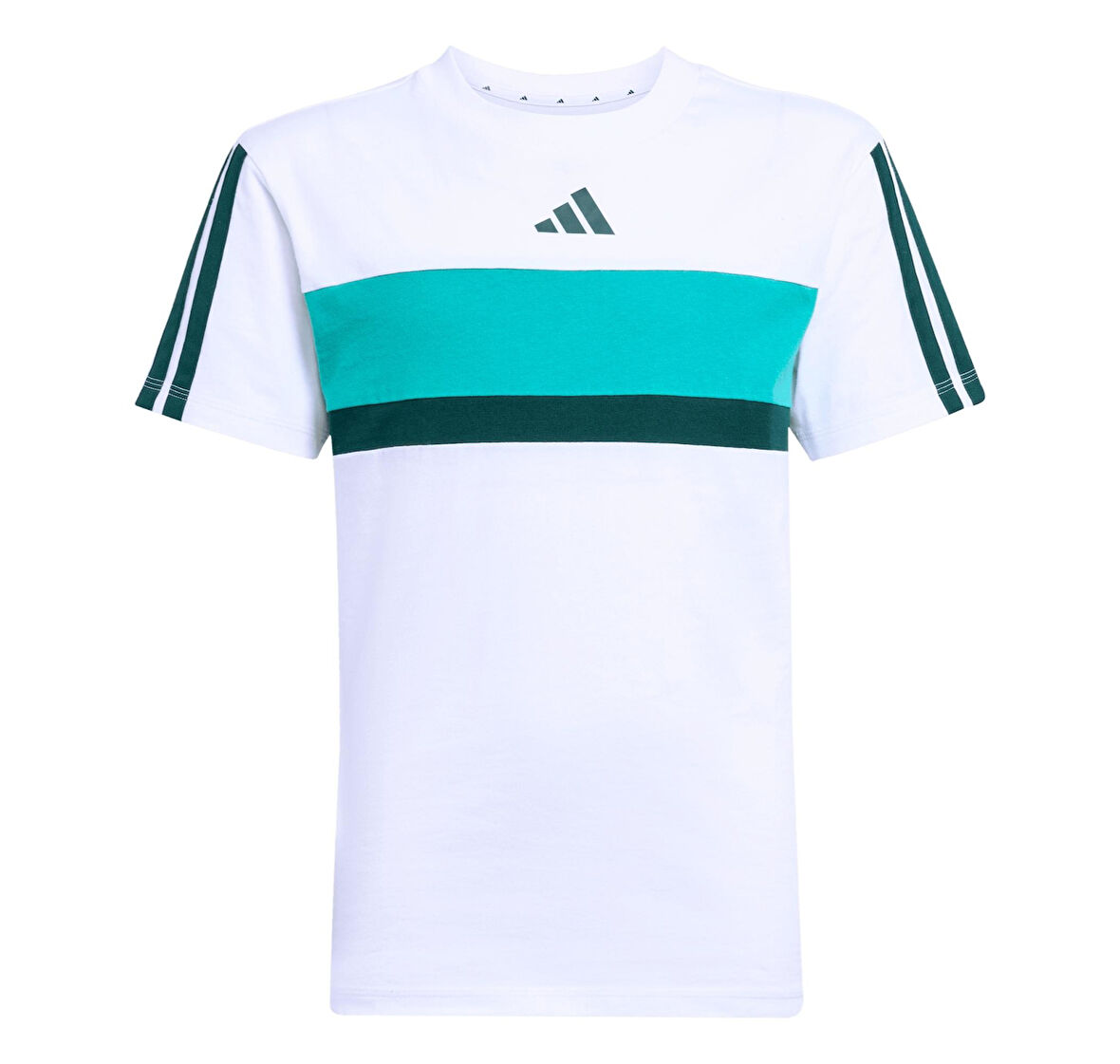 JX0192-C adidas J 3S Tıb T &amp;Ccedil;ocuk T-Shirt Beyaz