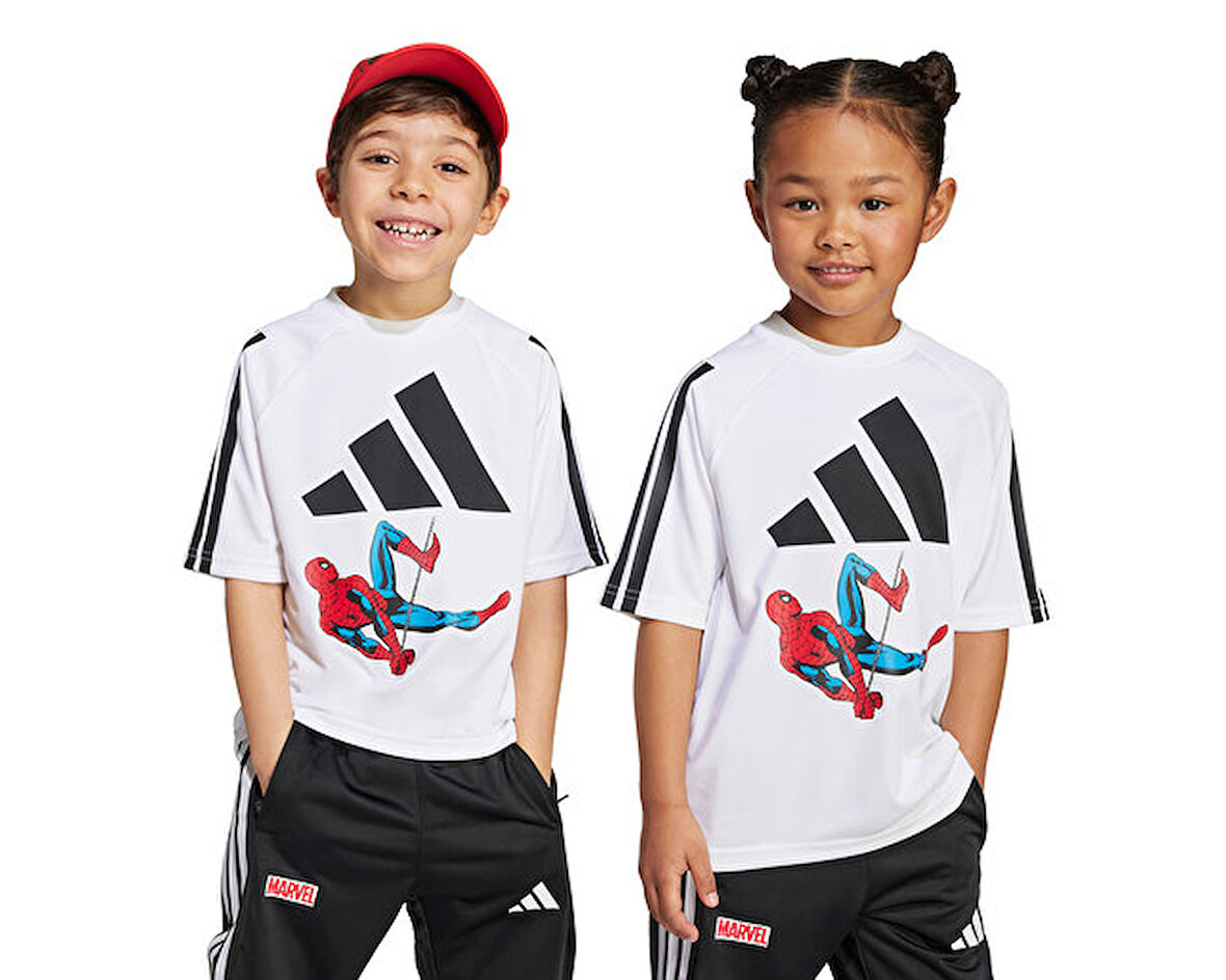 adidas Lk Marvel Sm T Çocuk Günlük Tişört JM0806 Beyaz