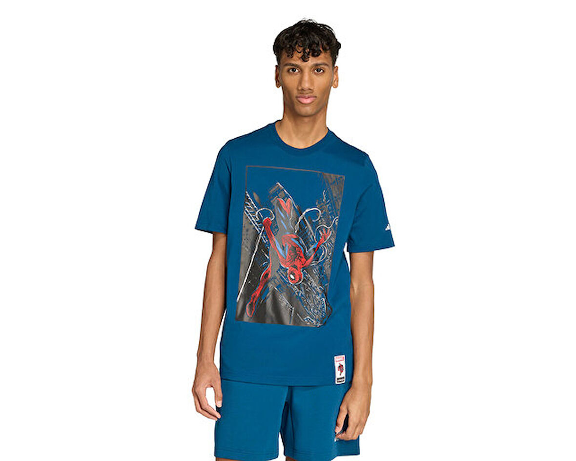 adidas M Spiderman T-S Erkek Günlük Tişört JL5557 Lacivert
