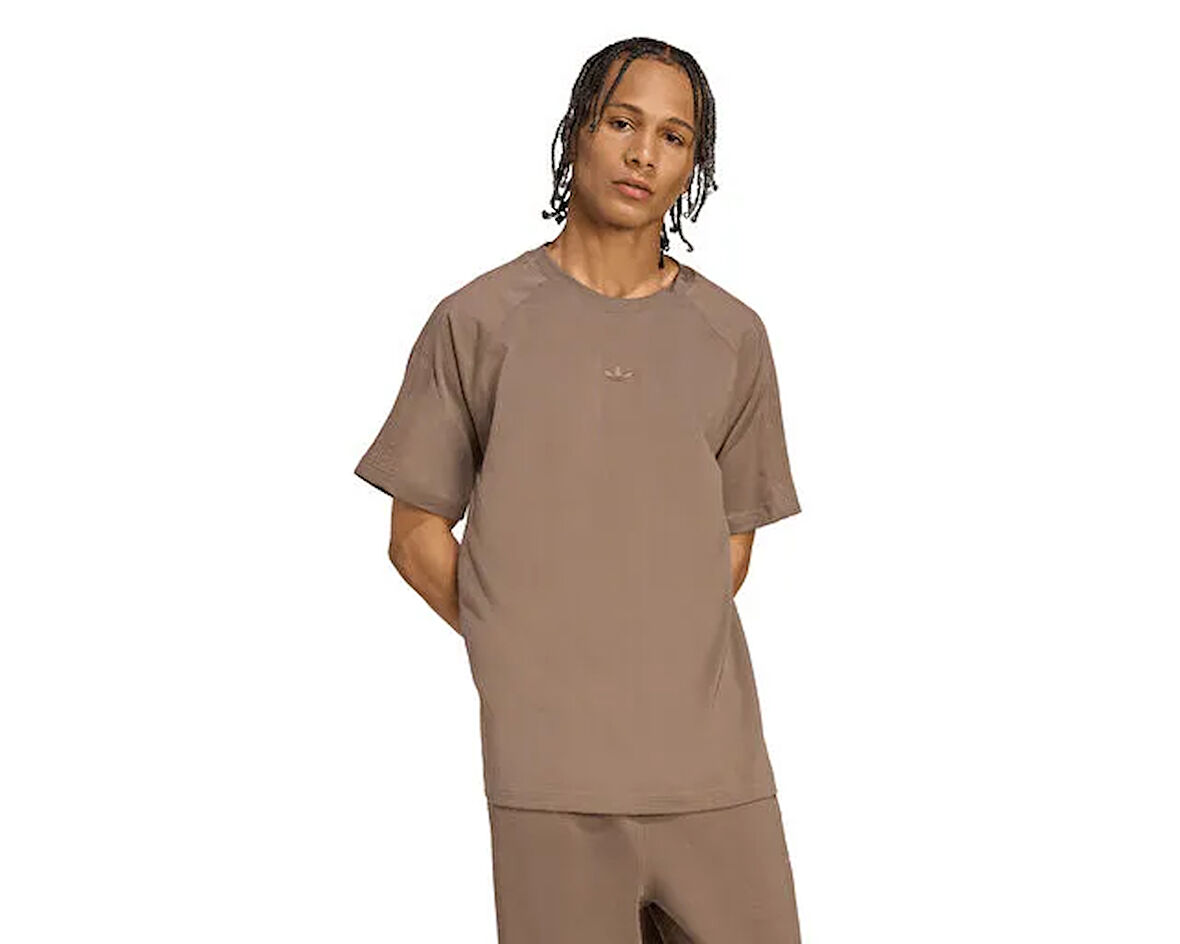 adidas P Ess Tee Erkek Günlük Tişört JW1032 Kahverengi