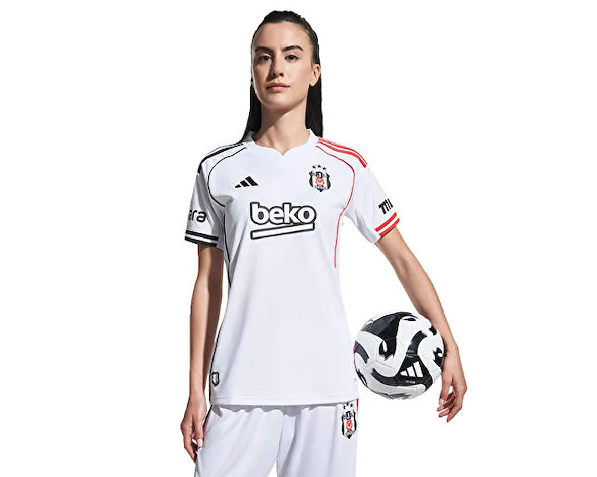 adidas Super Lig Kadın Beşiktaş JK 25/26 İç Saha Forması JN9935 Beyaz