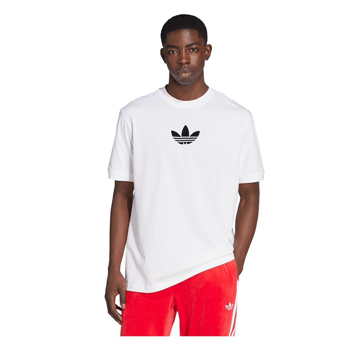 JX1515-E adidas Oversize Tee Erkek T-Shirt Beyaz