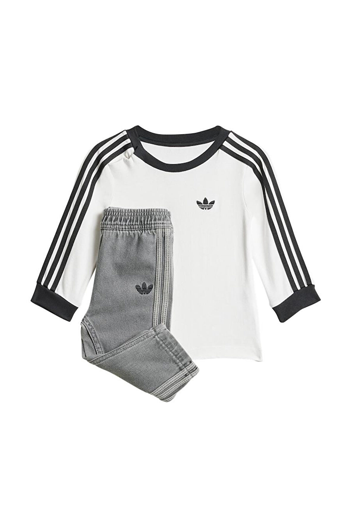 adidas  Bebek  Beyaz  Eşofman DENIM LS SET JW5312