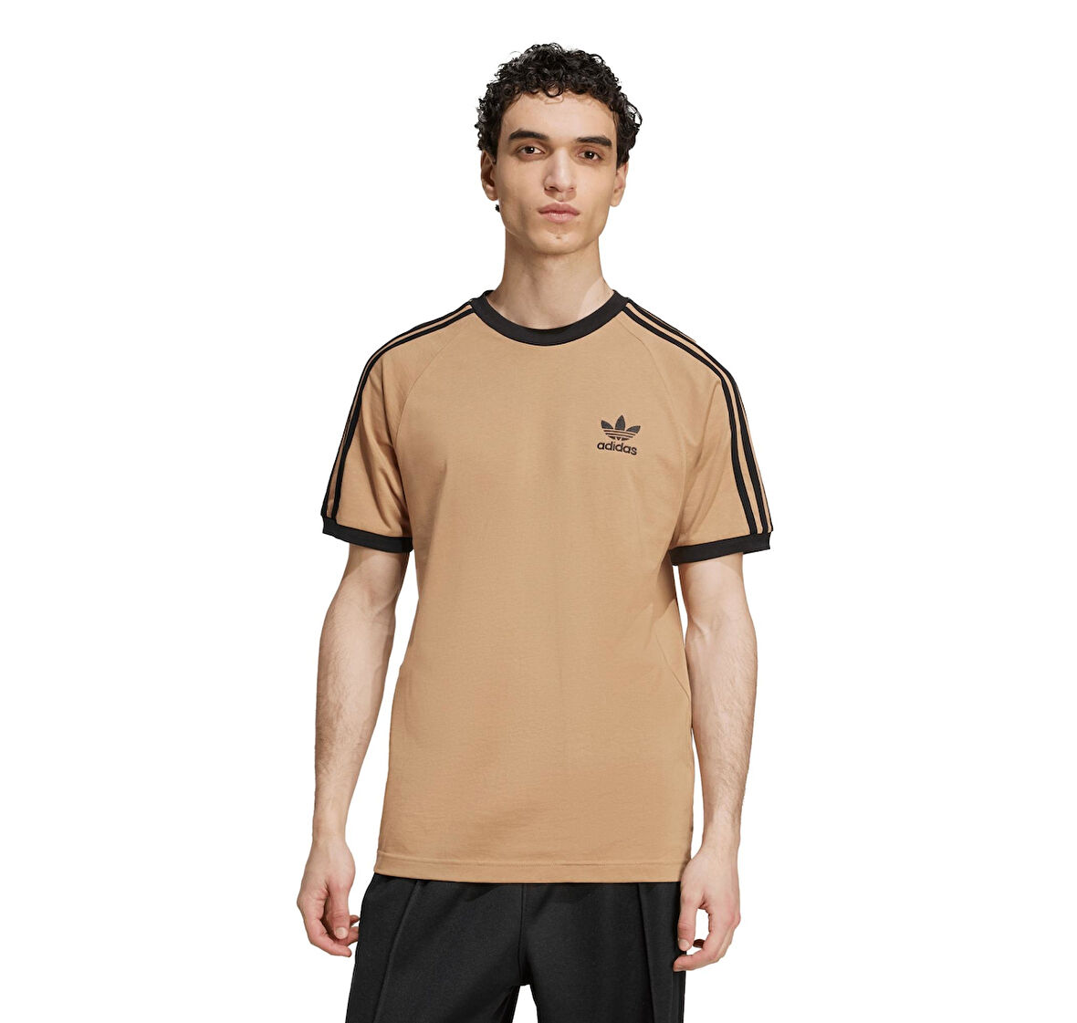 JY1370-E adidas 3-Strıpes Tee Erkek T-Shirt Kahve