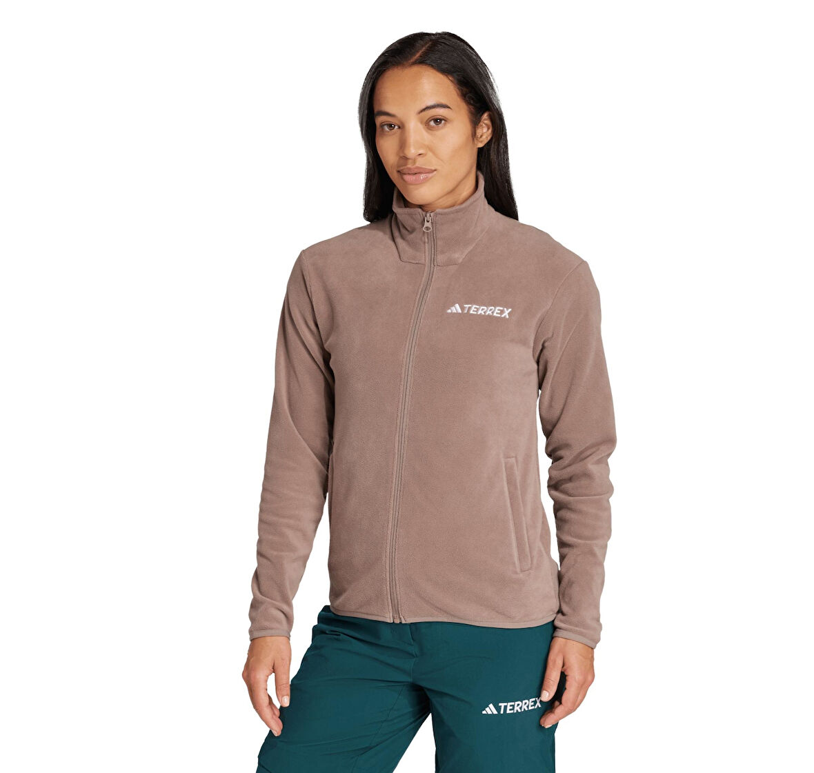 JM3112-K adidas W Mt Ess Fz Fl Kadın Ceket Kahve