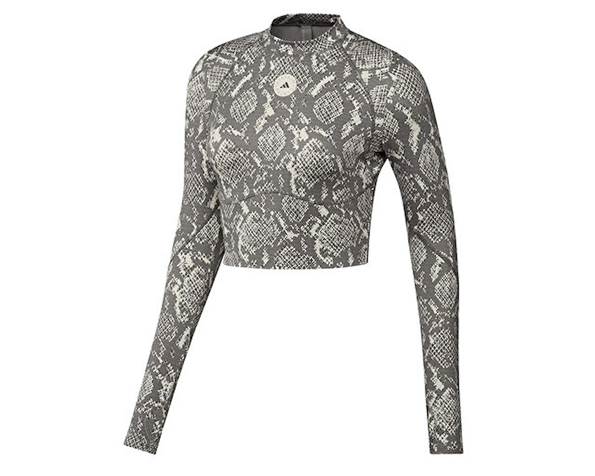 adidas By Stella Mccartney Tpr Ls Crp Kadın Antrenman Crop Üst JM8478 Gri