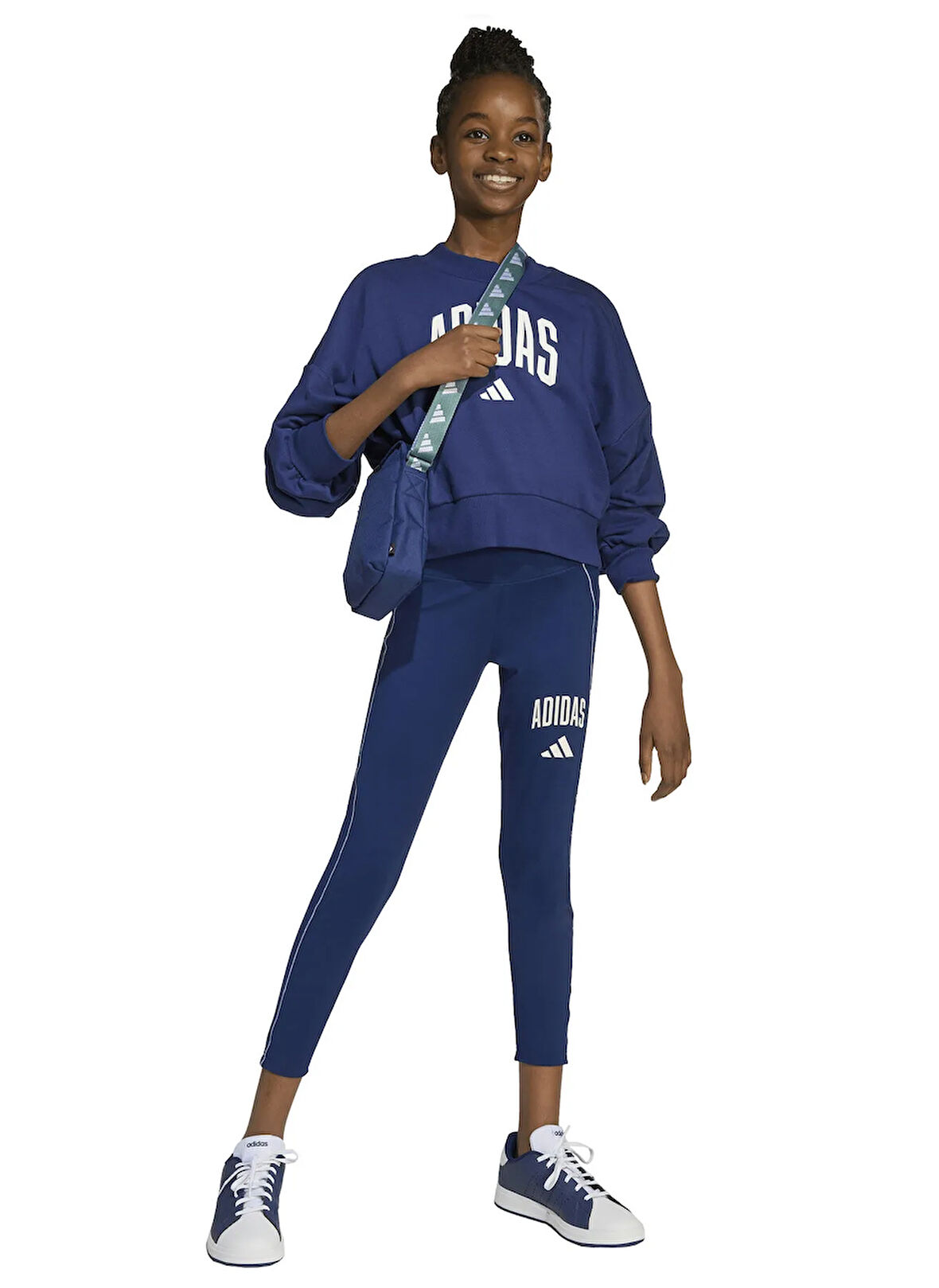 adidas Koyu Mavi Kız Çocuk Tayt JM5937 JG OPT COL LEG