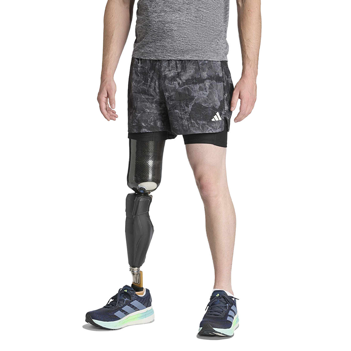 Own The Run Spray Dye 2in1 Erkek Gri Koşu Şort JN9680