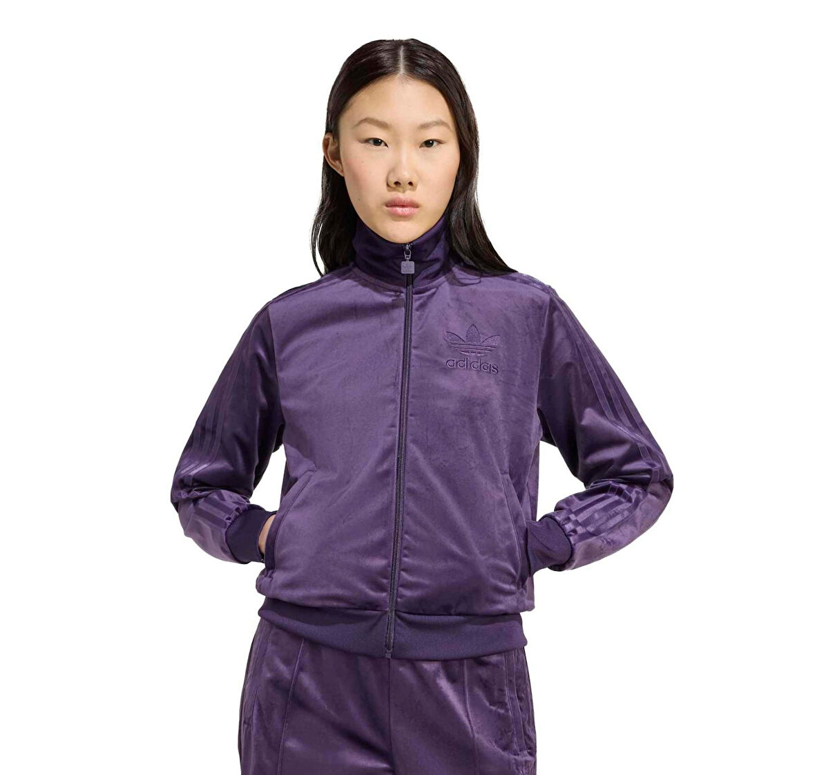 JX9037-K adidas Velvet Tt Kadın Ceket Mor