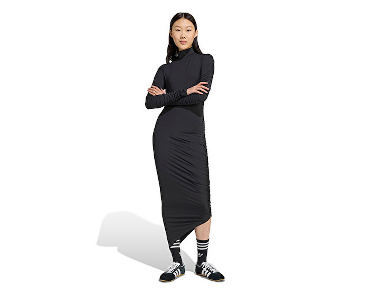 adidas Ruched Maxi Kadın Günlük Elbise JW2806 Siyah