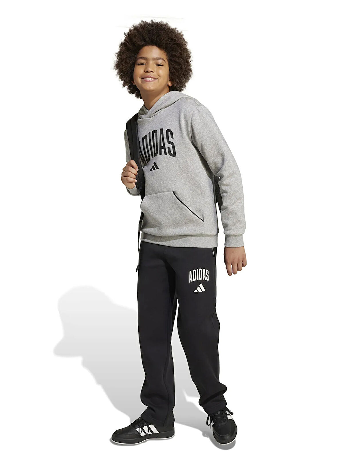 adidas Düz Paça Siyah Erkek Çocuk Eşofman Altı JM1538 J CLGT FL PNT
