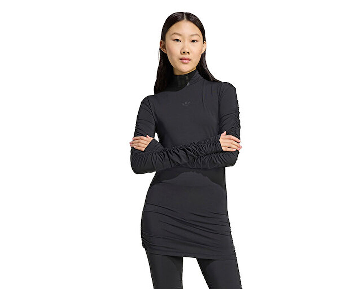 adidas Ruched Ls Top Kadın Günlük Tişört JW2813 Siyah