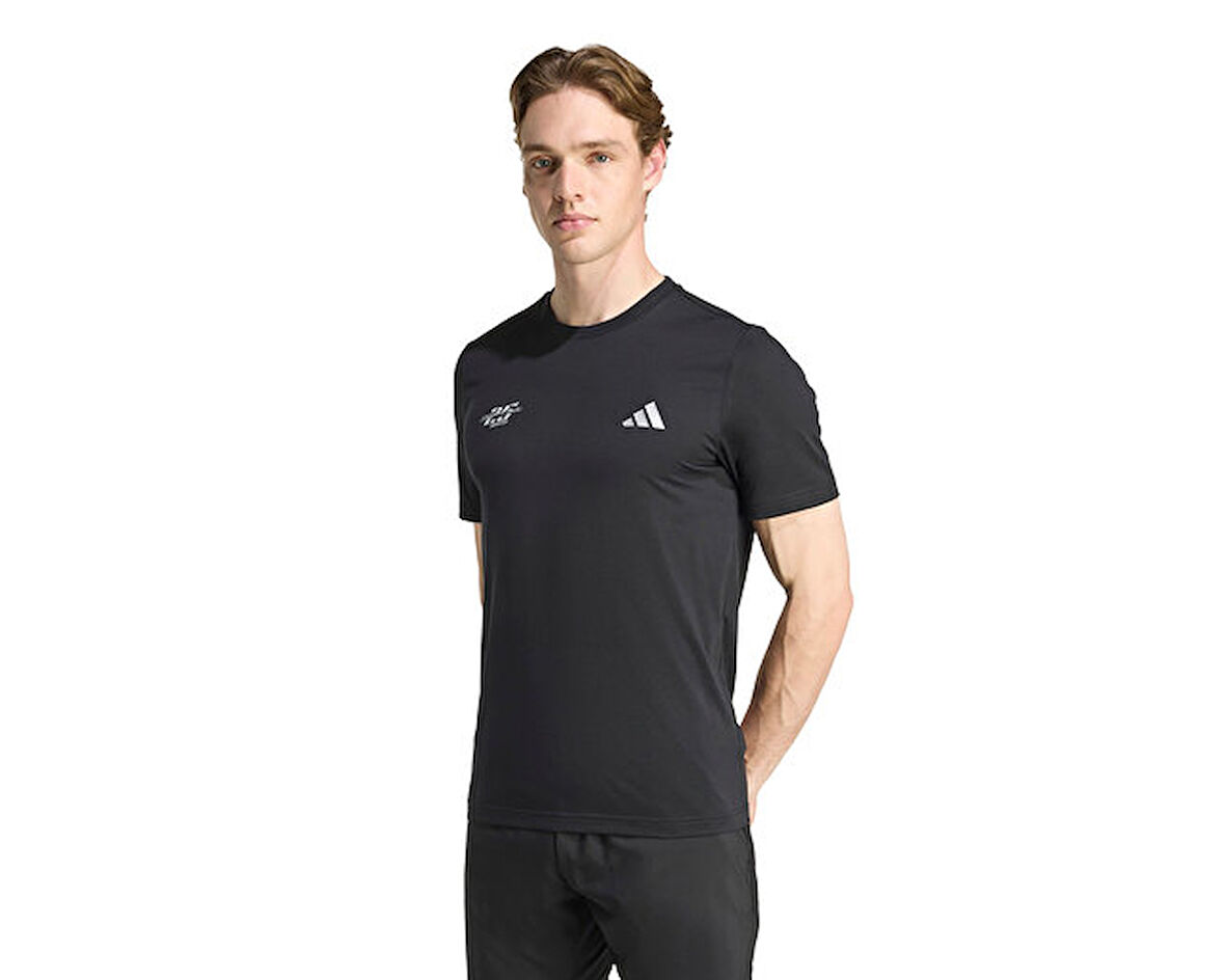 adidas M Tns Brrcd G T Erkek Tenis Tişörtü JM8964 Siyah