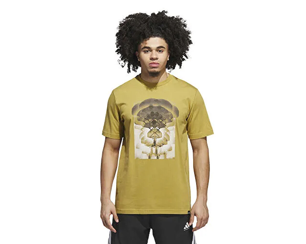 adidas Photoreal Tee Erkek Basketbol Tişörtü JX1740 Yeşil