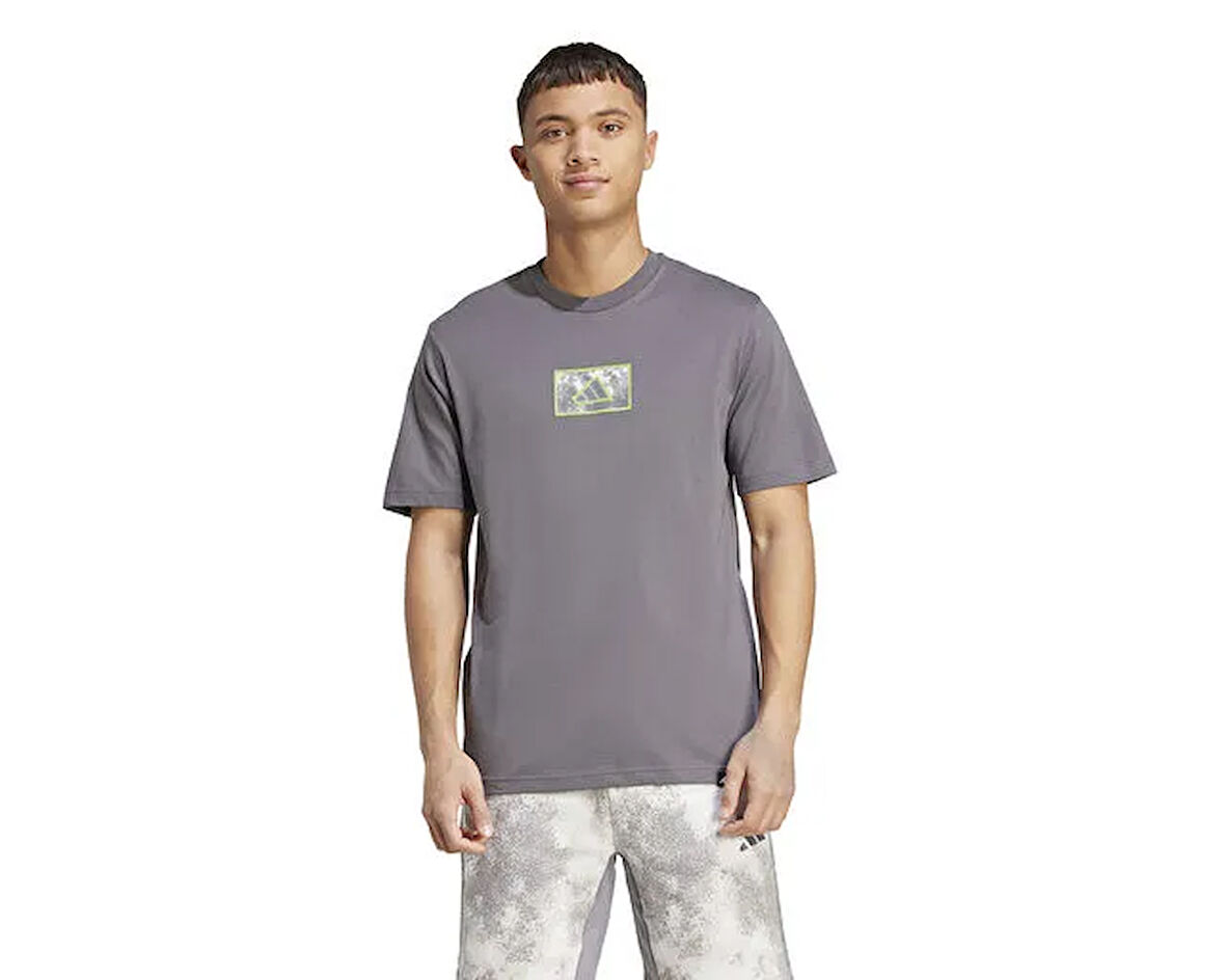 adidas M Camo Exp T Erkek Günlük Tişört JY1841 Gri