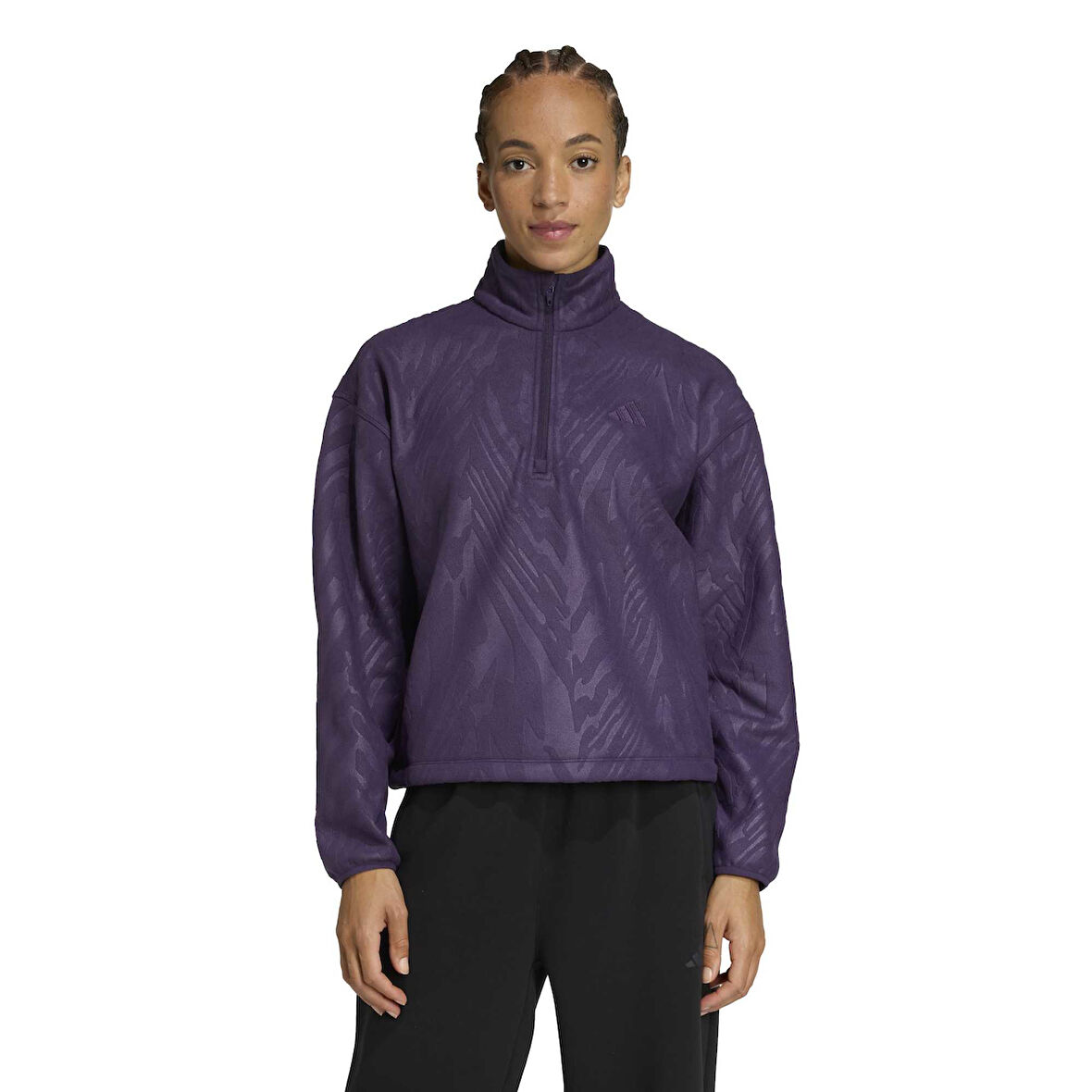 Adidas Kadın Günlük Kapşonlu Eşofman Üstü Aop Polarfleece Jx7402
