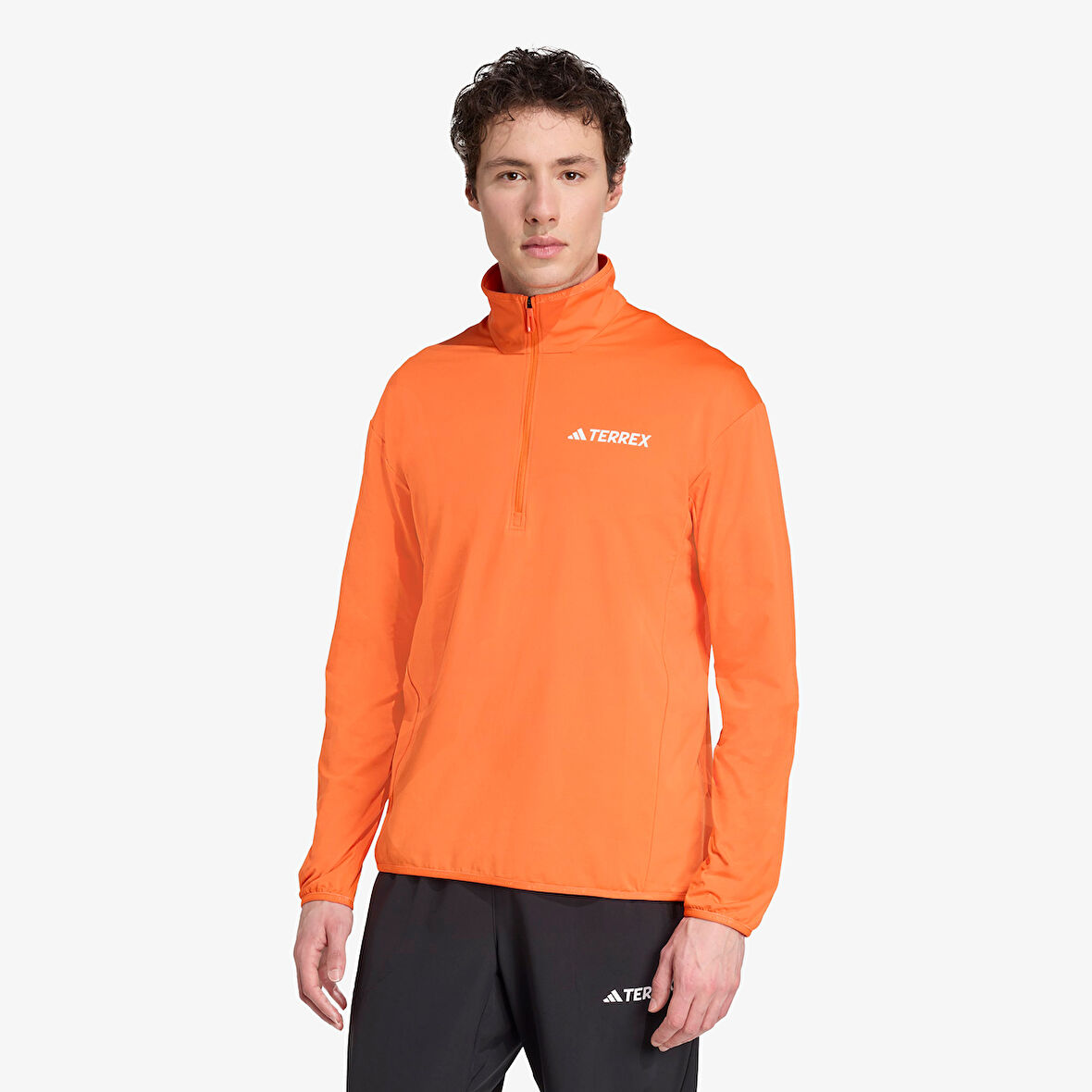 adidas Terrex Multi Climawarm Half Zip Tech Üst Erkek Turuncu Yürüyüş Polar