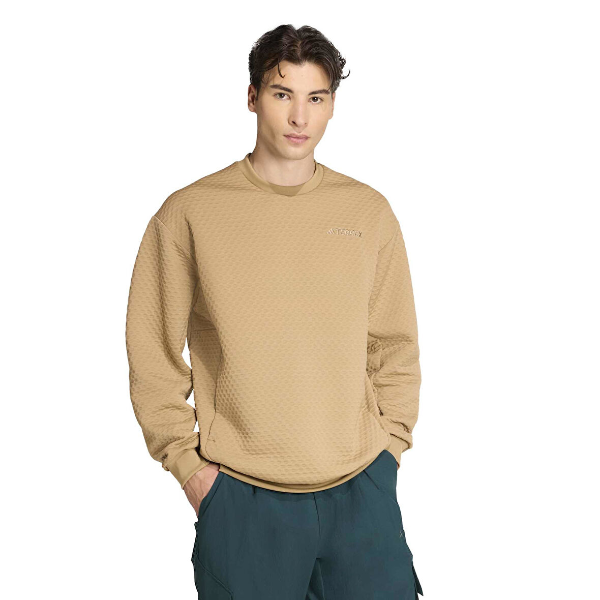 Adidas Erkek Günlük Kapşonlu Eşofman Üstü Terrex Xploric Crewneck Sweater Jm0124