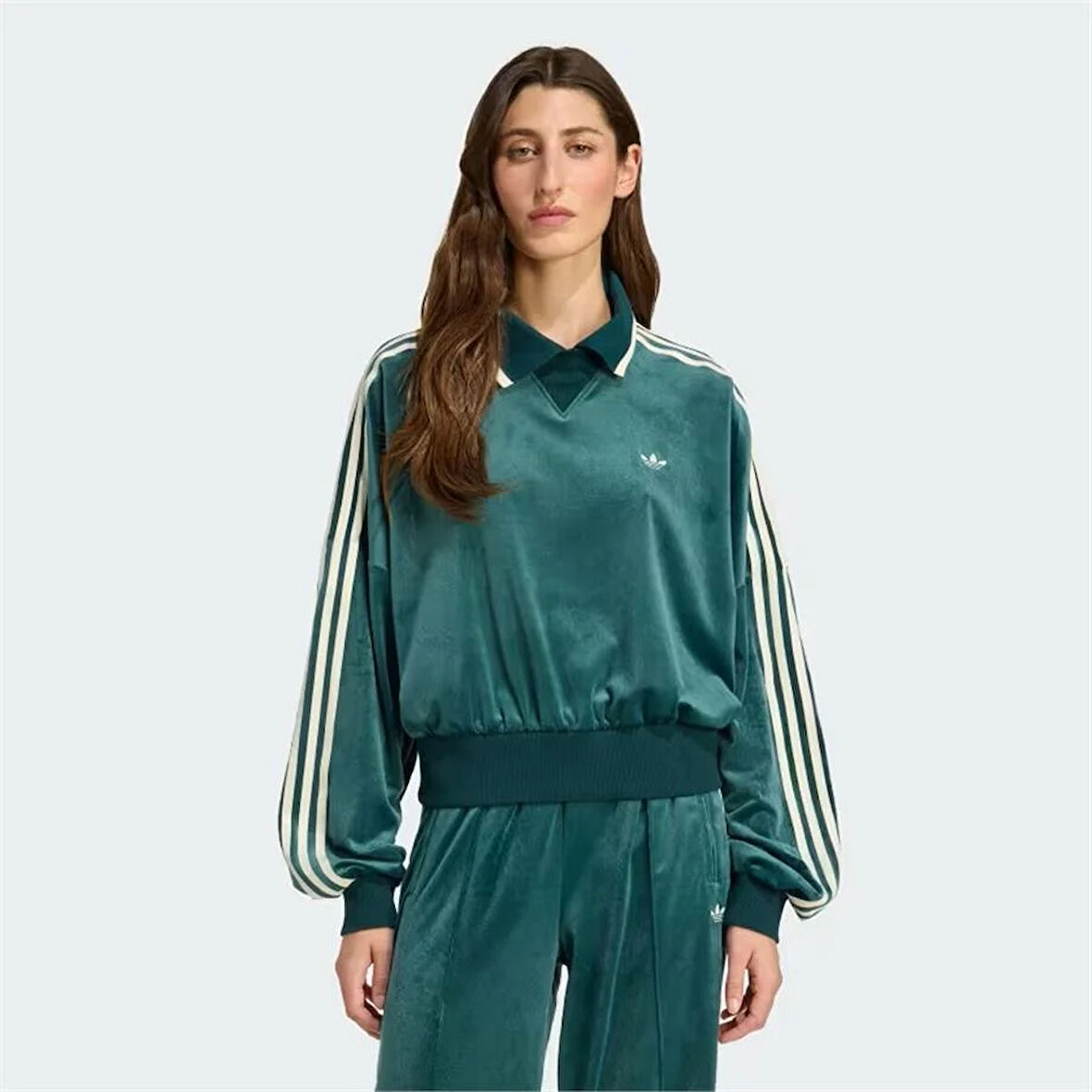 Originals X Liberty London Kadın Kadın Yeşil Polo Sweatshirt JW5274