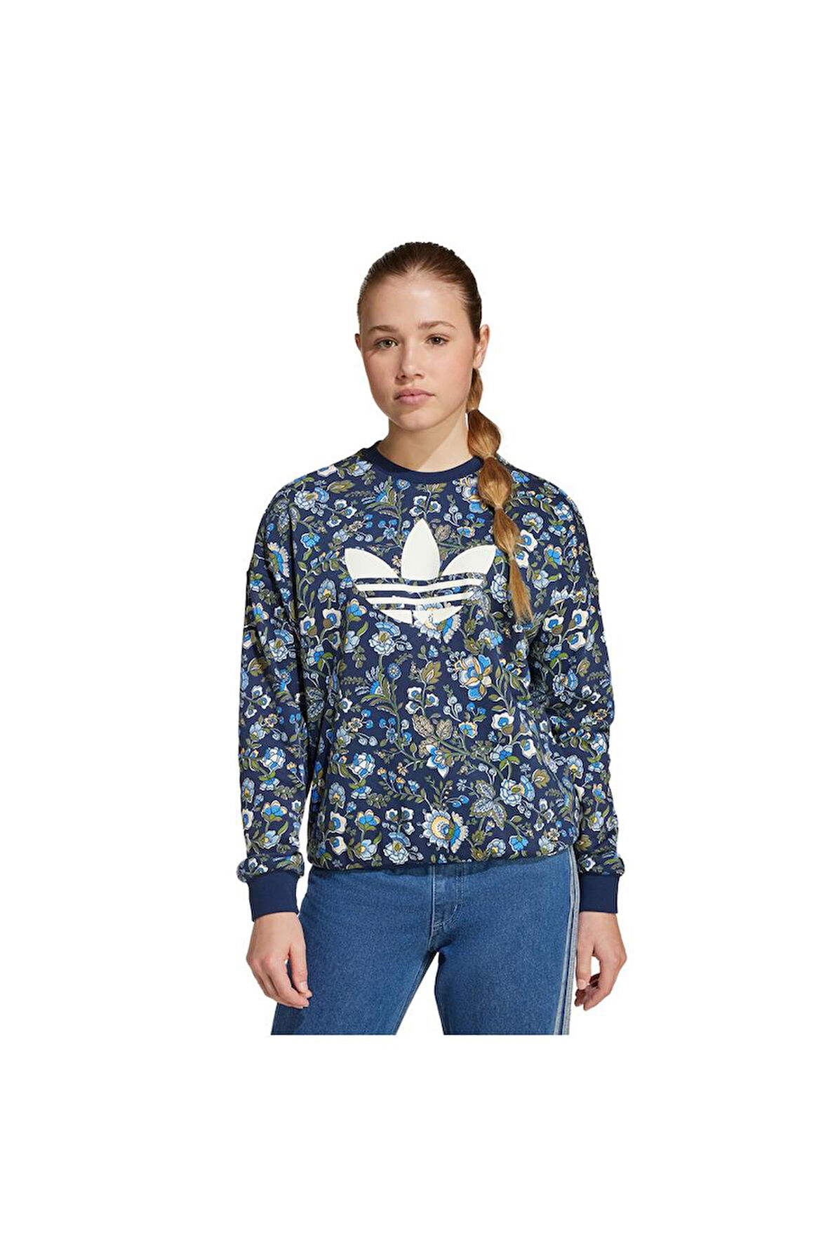 adidas Çocuk  Mavi  Sweatshirt CREW JX6316