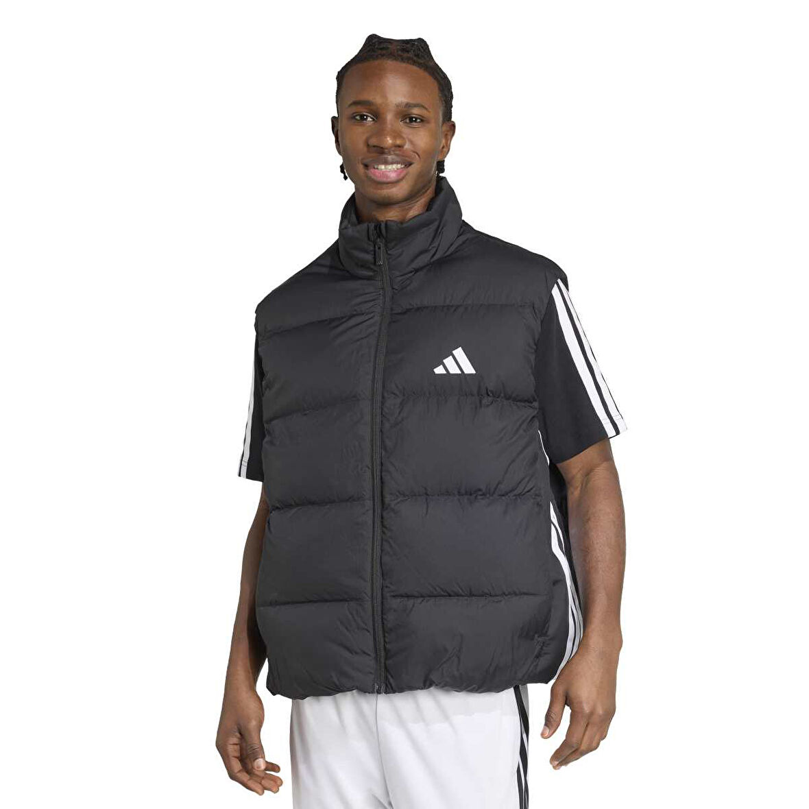 Adidas Erkek Yelek Essentials 3 Stripes Puffer D