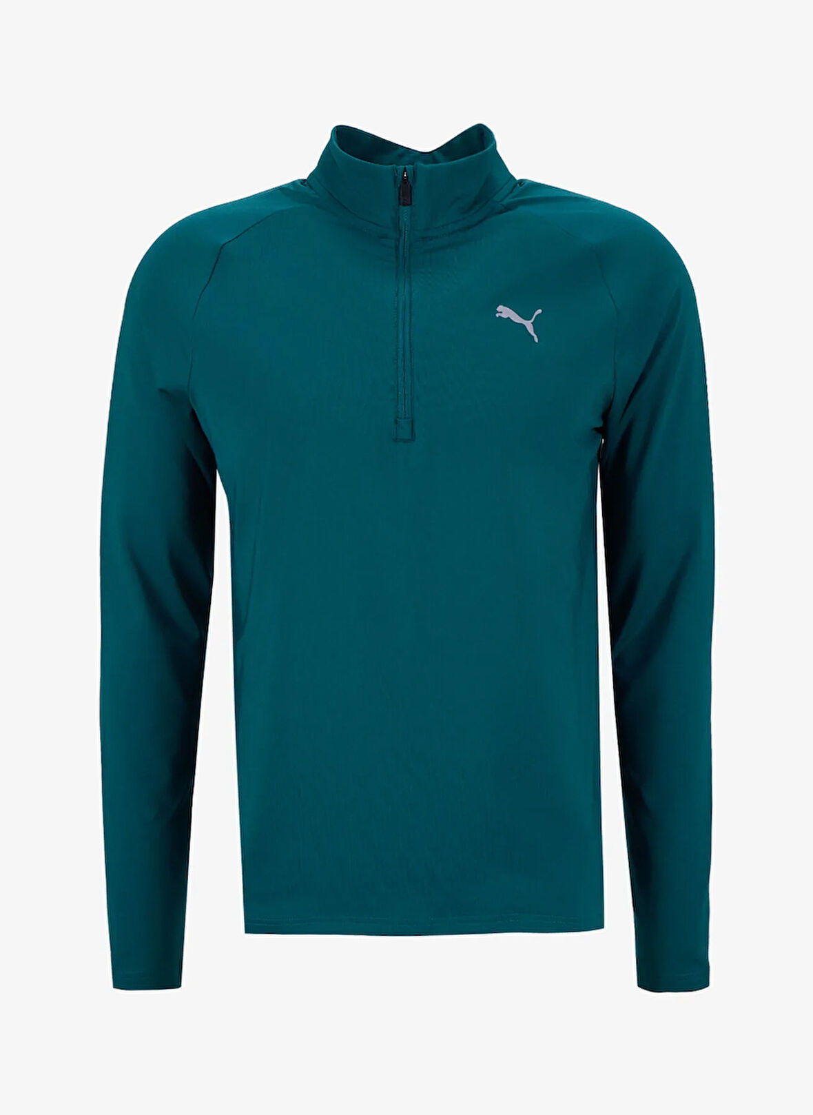 Puma 68952221 TRAINING 1/4 Zip Malachite Yeşil Regular Fit Düz Erkek Gömlek