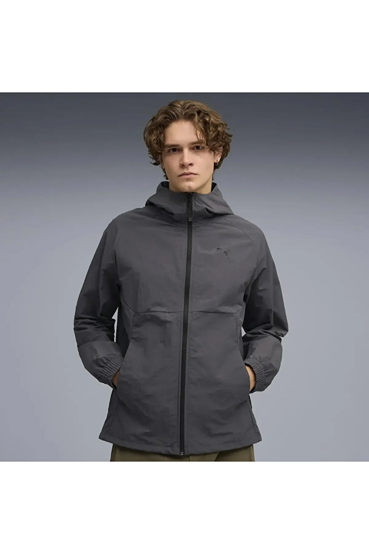 PUMATECH Woven Jacket Gri Erkek Fermuarlı Ceket