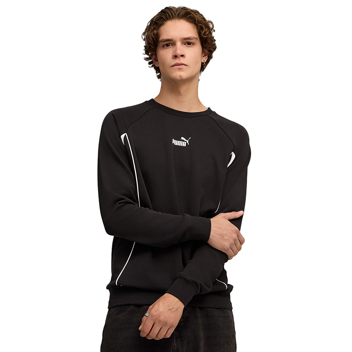 Sport Crew Tr Erkek Siyah Günlük Stil Sweatshirt 68824601