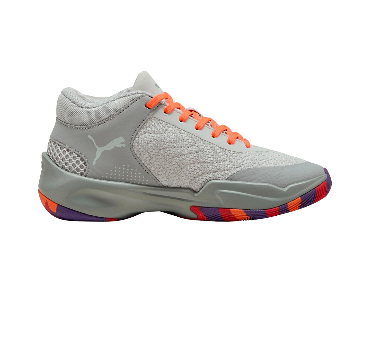 312315-01 Puma Court Pro 2 Marble Jr &amp;Ccedil;ocuk Spor Ayakkabı Gri