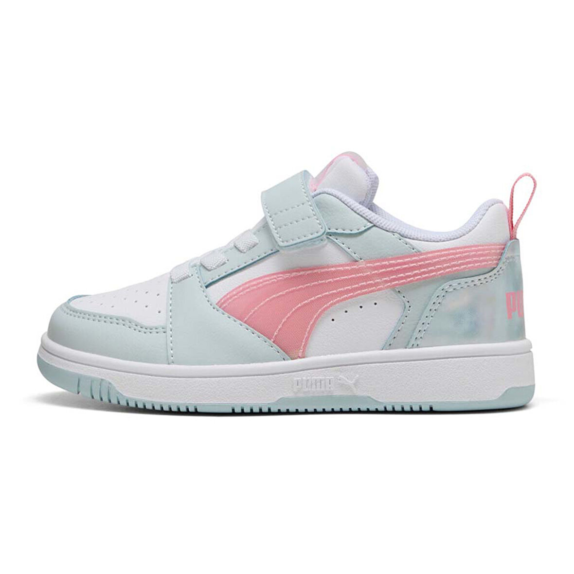 Puma Rebound V6  Lo Space Belle Ac+Ps Çocuk Spor Ayakkabı BEYAZ YEŞİL