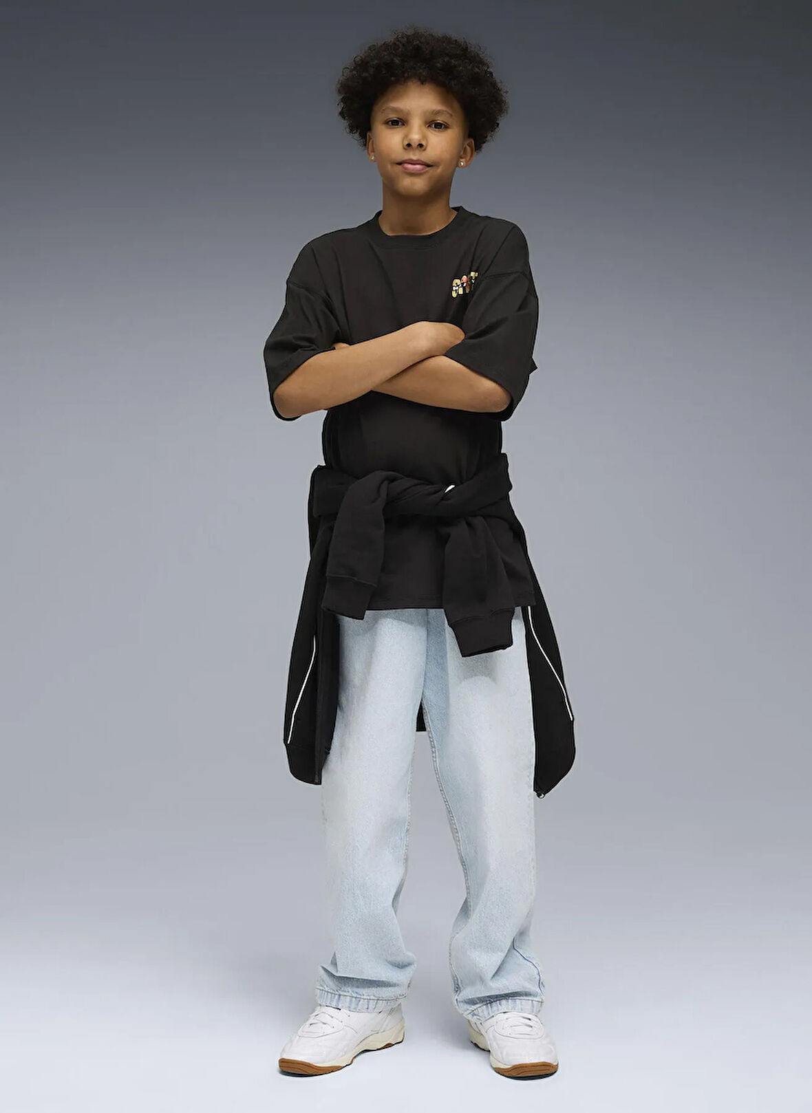 Puma Düz Siyah Erkek Çocuk T-Shirt 68928001-WARDROBE ESS GO TOGETHER O