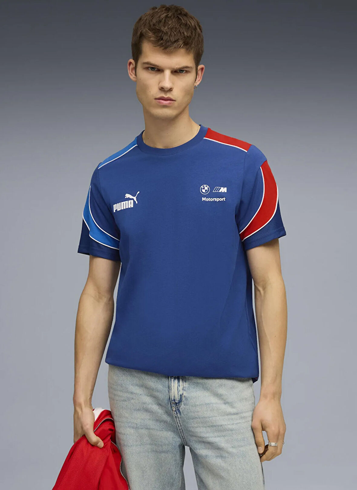 Puma 63251514 BMW MMS MT7+ TEE Pro Blue- Mavi Yuvarlak Yaka Regular Fit Düz Erkek T-Shirt