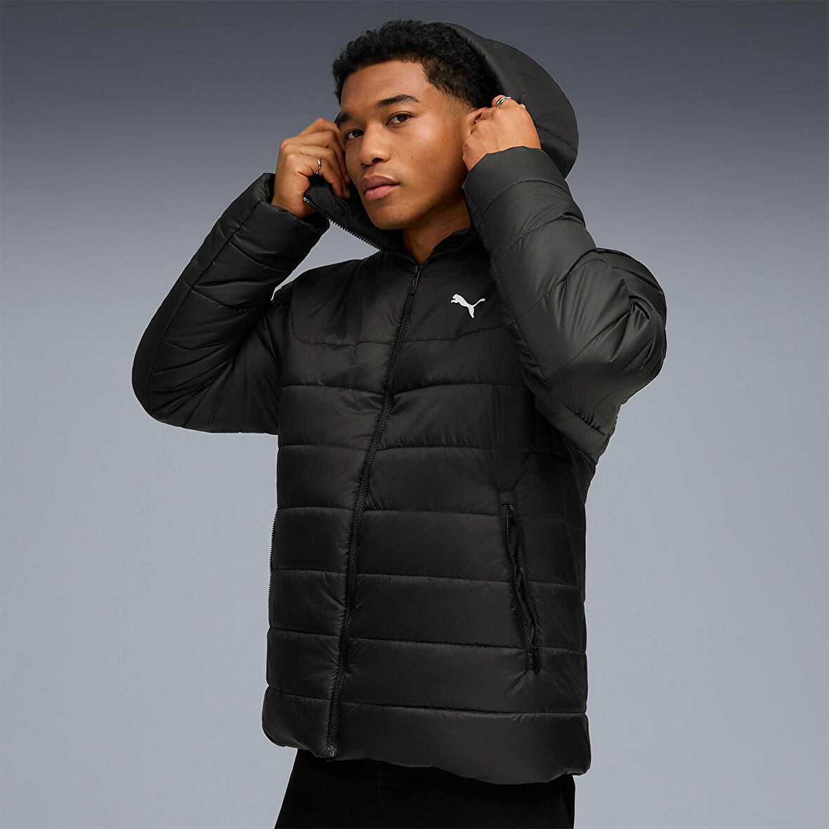 Puma Erkek Mont Essentials Hooded Padded