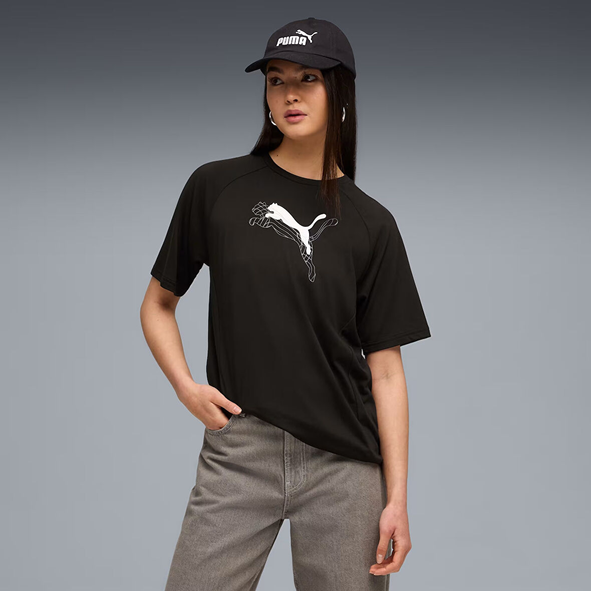 Puma 688139 01 Evostripe Graphic Tee Kadın Günlük T-Shirt