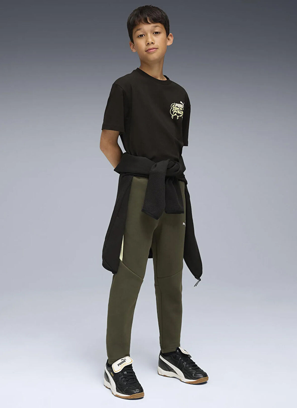 Puma Normal Paça Haki Erkek Çocuk Eşofman Altı 68886470-EVOSTRIPE Pants DK B Dark