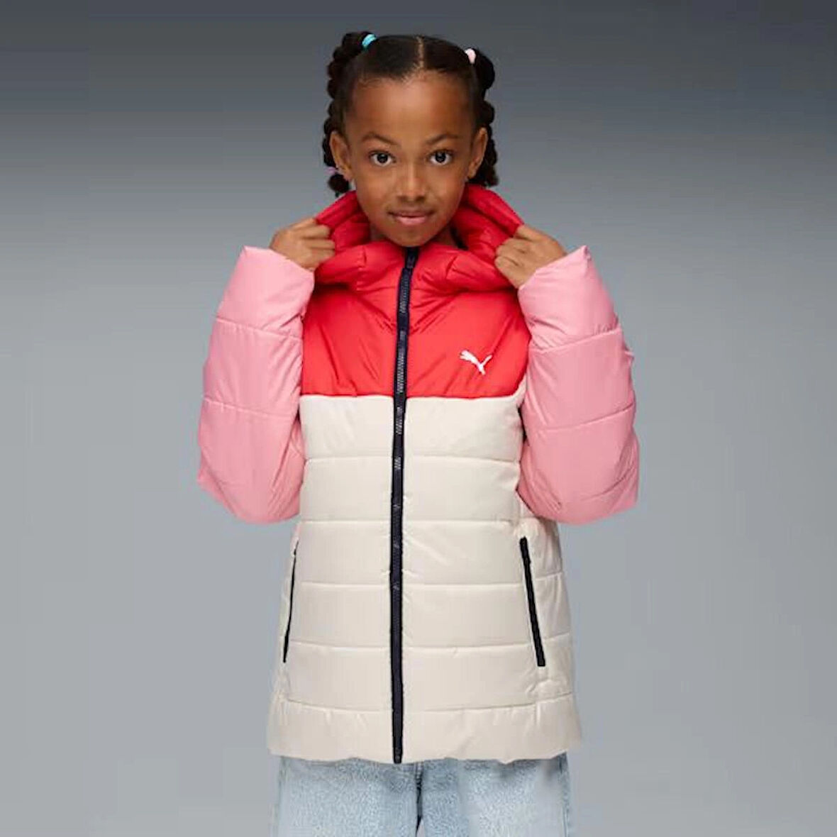PUMA ESS Hooded Padded Jacket 68522687 Pembe
