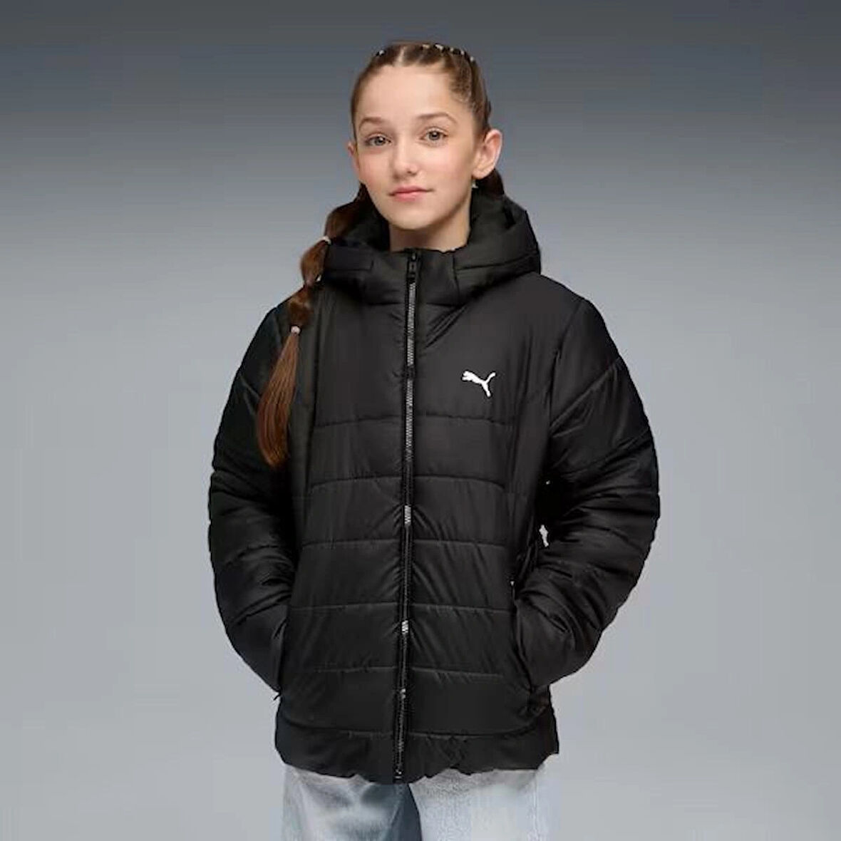 PUMA ESS Hooded Padded Jacket 68522601 Siyah