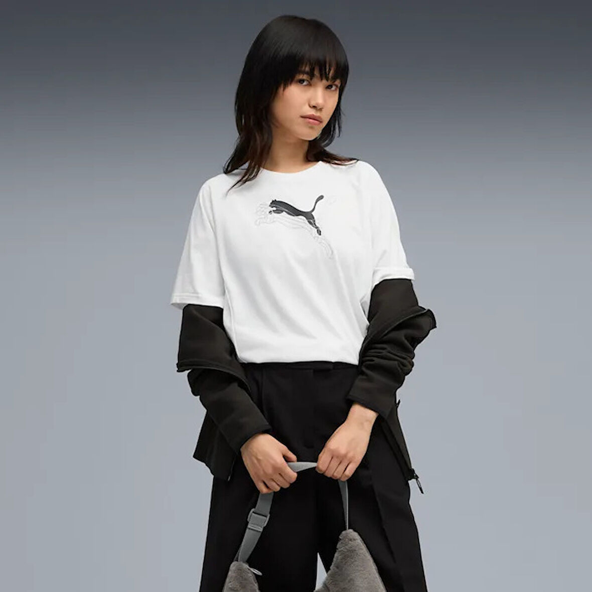 Puma 688139 02 Evostripe Graphic Tee Kadın Günlük T-Shirt