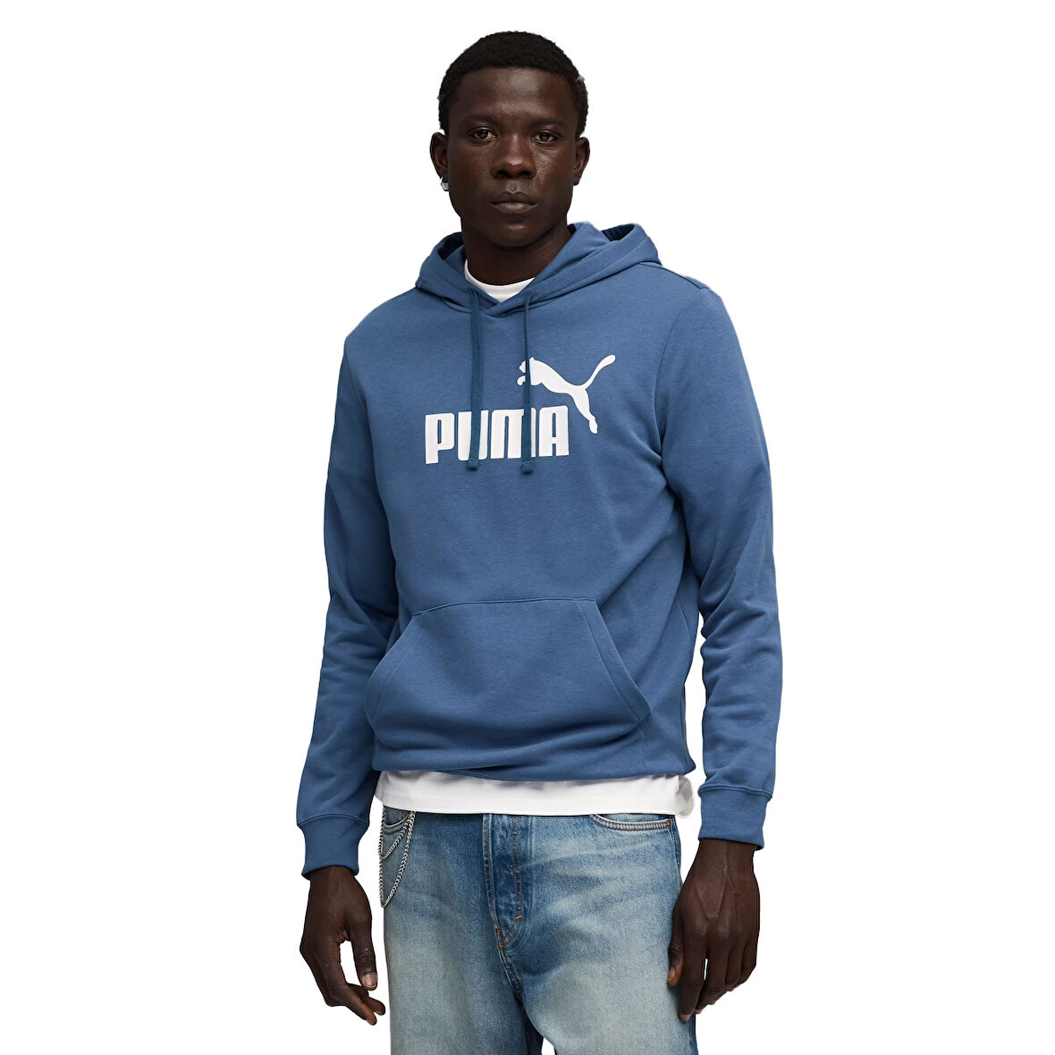 Ess No. 1 Logo Erkek Mavi Günlük Stil Sweatshirt 68257380